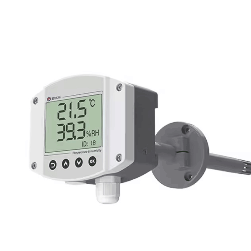 Pipe Line Temperature Humidity Sensor With Display