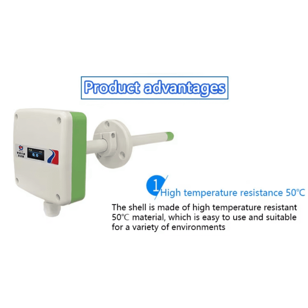 Duct Air Flow Sensor with Display