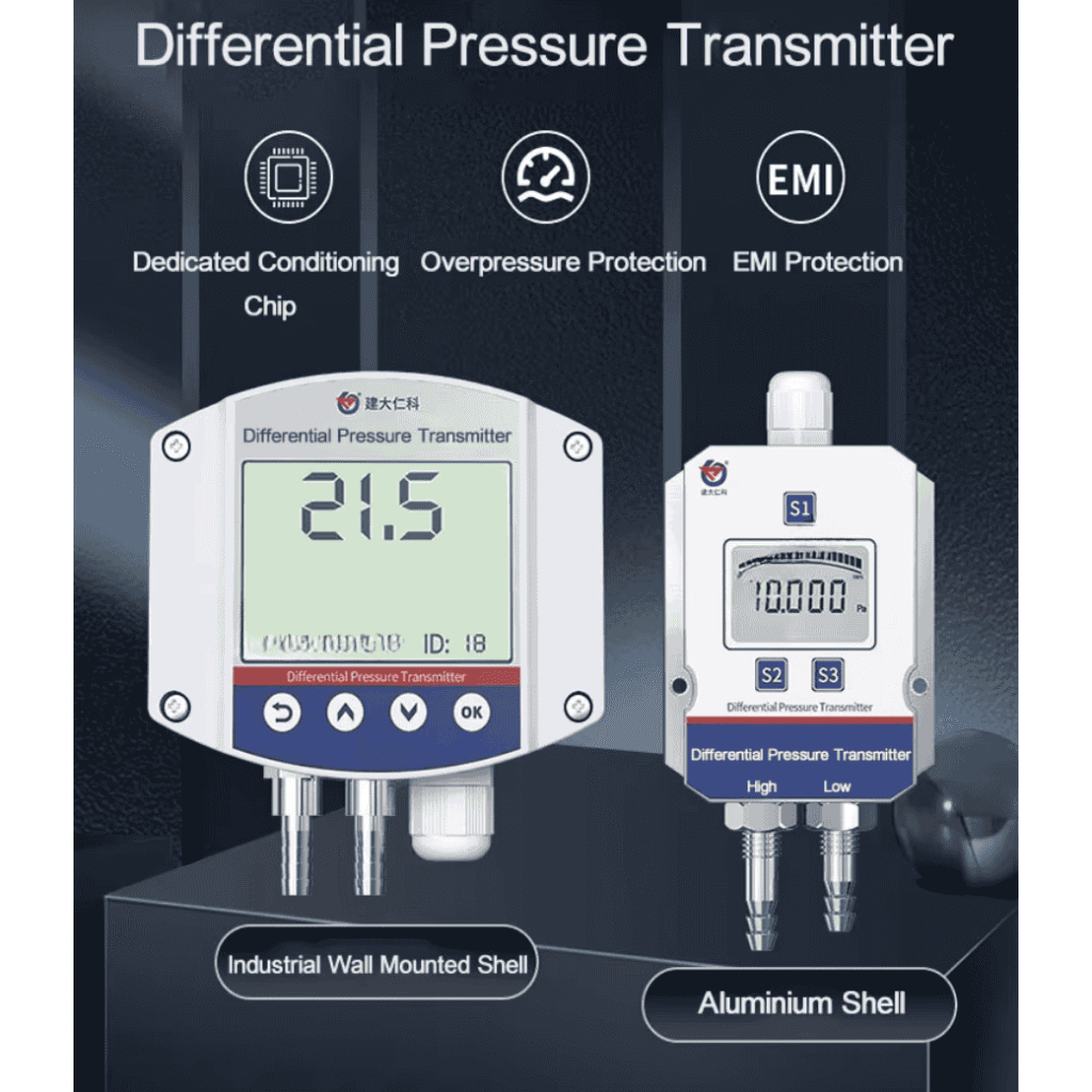 Industrial Differential Pressure Sensor with Display