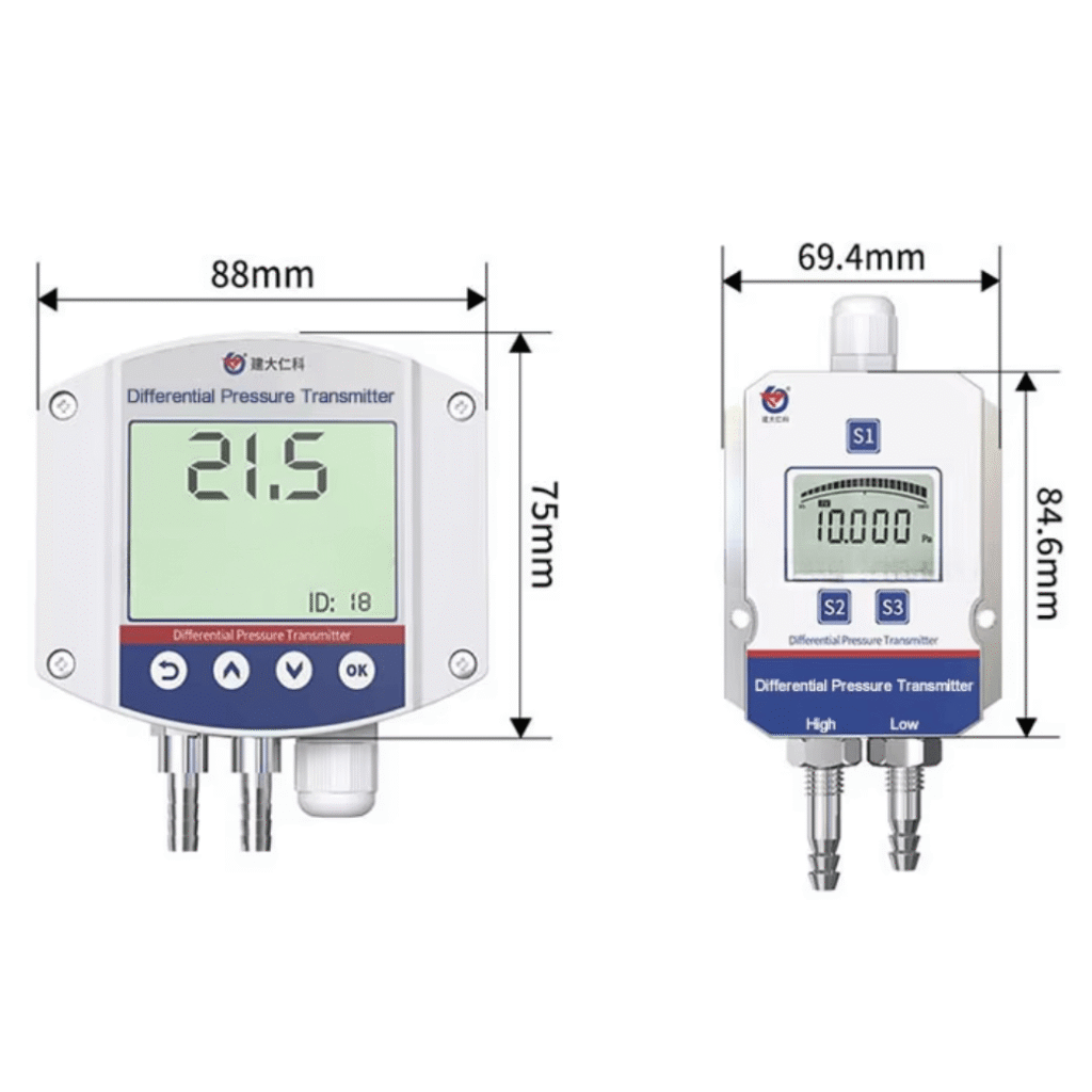 Industrial Differential Pressure Sensor with Display
