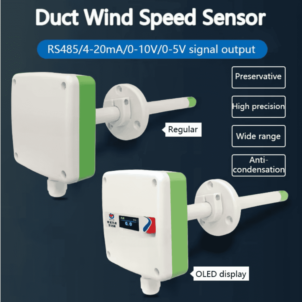 Duct Air Flow Sensor with Display