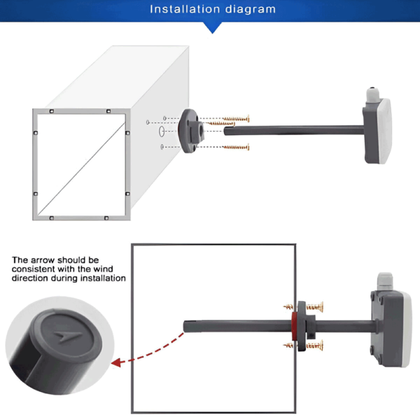 Duct Air Flow Sensor with Display - Image 4