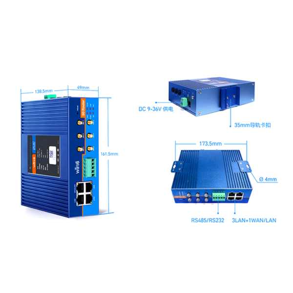 Dual SIM Industrial 5G VPN Router with WiFi6 USR-G817 - Image 3