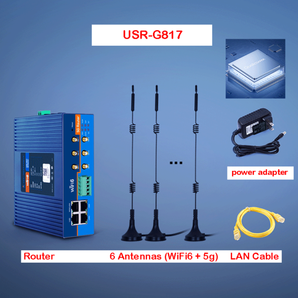 Dual SIM Industrial 5G VPN Router with WiFi6 USR-G817 - Image 4